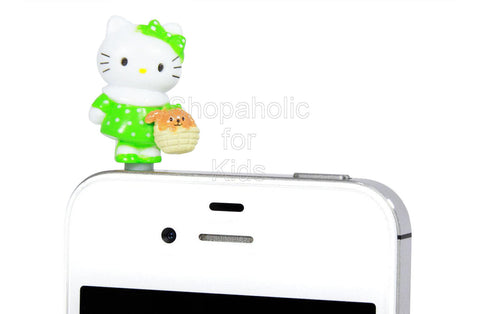 Hello Kitty Phone Jack - Mascot Green