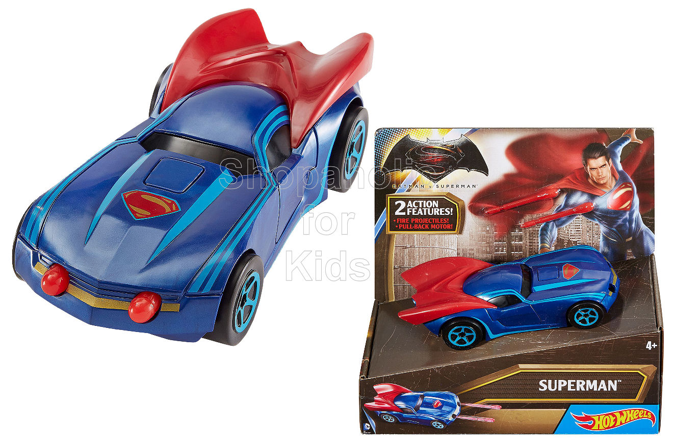 Hot Wheels Batman vs Superman - Superman Pull Back Vehicle - Shopaholic for Kids