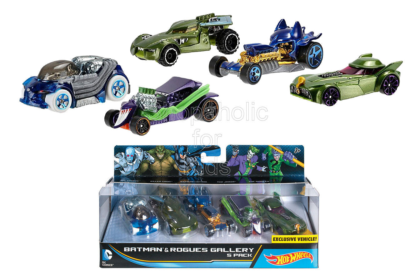 Hot Wheels DC Comics Batman and Rogues Gallery Vehicle, 5 Pack - Shopaholic for Kids