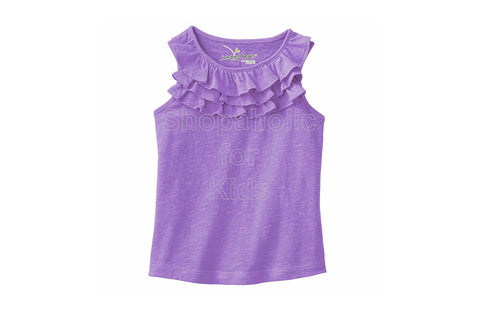 Jumping Beans Slubbed Ruffle Tank - Wisteria Bloom