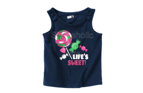 Crazy8 Life's Sweet Candy Tank Color: Summer Navy