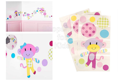 Little MissMatched Monkey Wall Decals / Wall Sticker