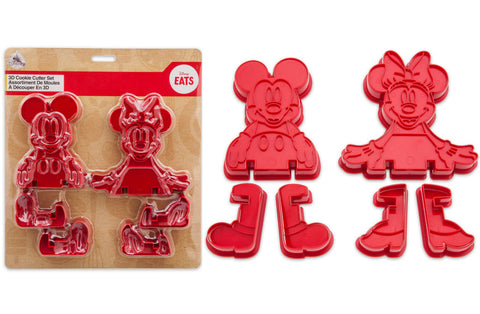 Mickey and Minnie Mouse 3D Cookie Cutter Set - Disney Eats