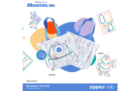 Zippies Disney Pixar Monsters Inc Reusable Tote Bag