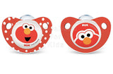 NUK Sesame Street Elmo Orthodontic Pacifiers, 0-6 Months, Pack of 2 - Shopaholic for Kids