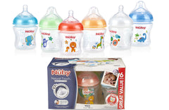 Nuby Natural Touch Bottles 6oz - Pack of 6