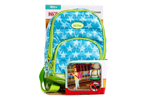 Nuby 2 in 1 Quilted Backpack Harness – Blue Stars