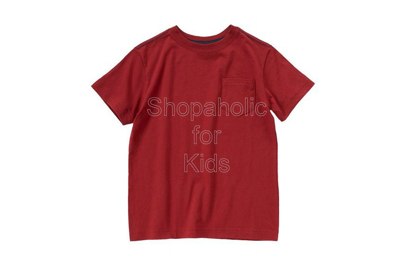 Crazy8 Pocket Tee Deep Red - Shopaholic for Kids