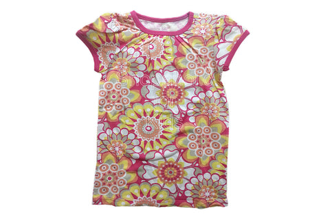 Old Navy Printed Crew-Neck Tees White Floral