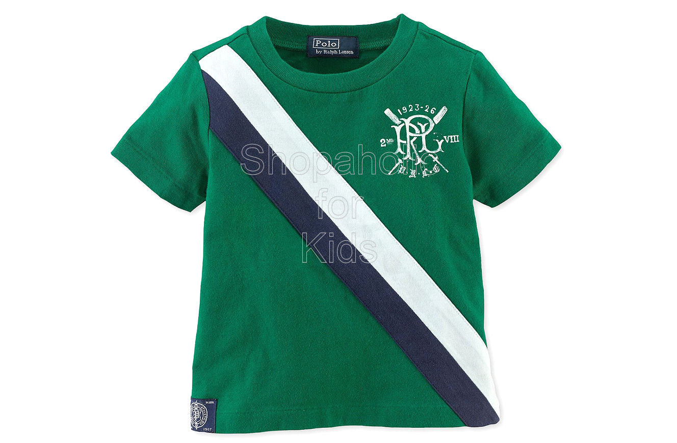 Ralph Lauren Baby Boys' Short Sleeve Tee Athletic Green - Shopaholic for Kids