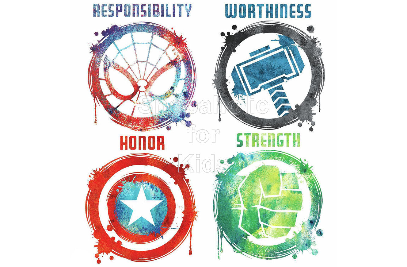 Marvel Avengers Icons Peel And Stick Wall Decals - Shopaholic for Kids