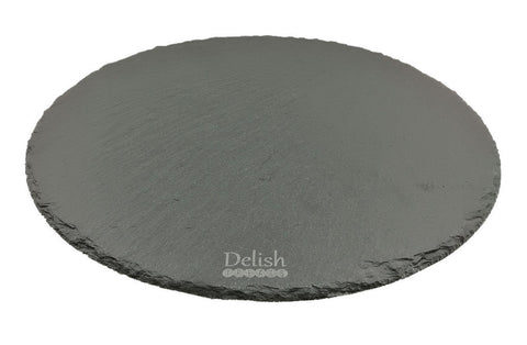 Delish Treats Round Black Slate Stand / Board