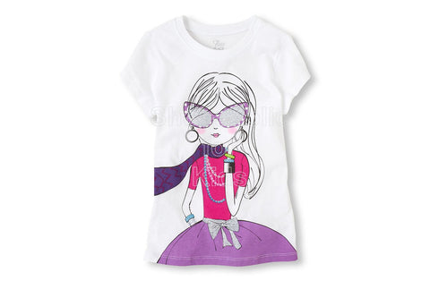Children's Place  Scarf Girl Graphic Tee