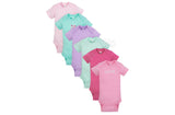 Wonder Nation Short Sleeve Bodysuit for Girls, Love, 3-6mos, Pack of 6 - Shopaholic for Kids