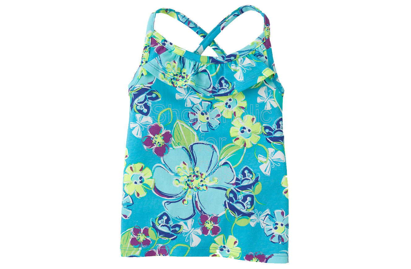 Children's Place Active Print Racer Back - Carib Blue - Shopaholic for Kids