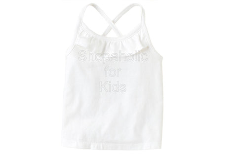 Children's Place Active Solid Racer Back - White