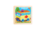 Wooden 3D Puzzles with Border for Kids - Assorted Designs