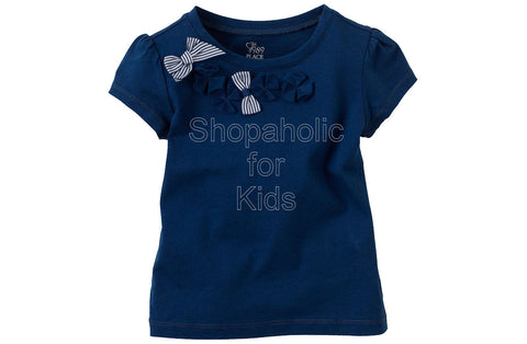 Children's Place Bow Embellished Top Color: Cruise