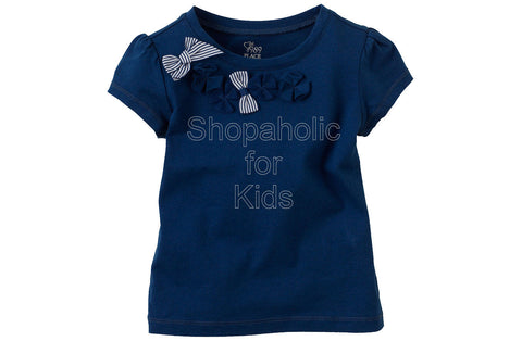 Children's Place Bow Embellished Top Color: Cruise