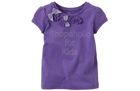 Children's Place Bow Embellished Top Color: Pansy