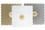 Delish Treats Cake Board Square Scalloped 8 inch (Pack of 5pcs)