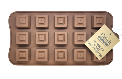Delish Treats Chocolate Molds - Tiered Squares