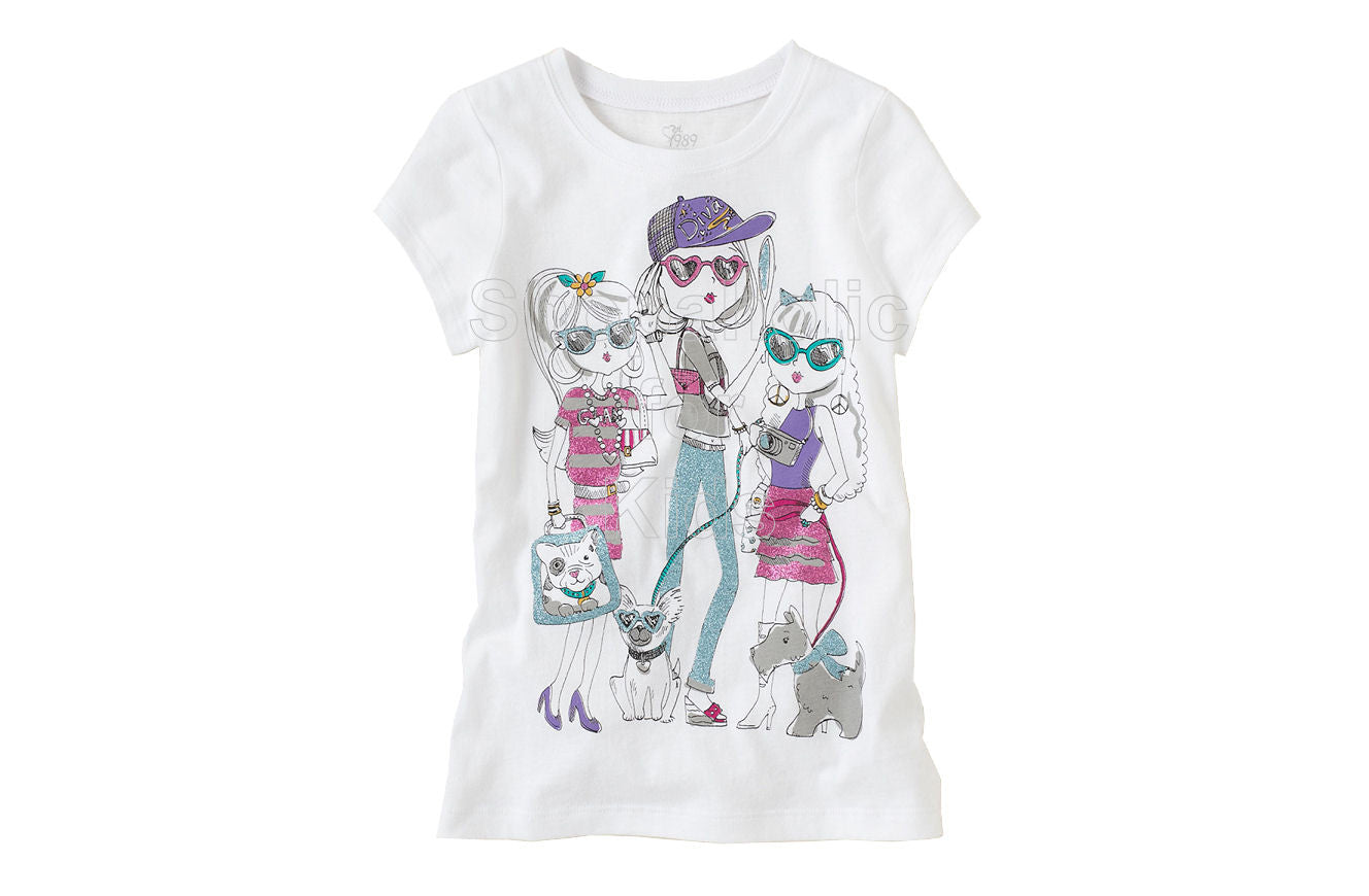 Children's Place  Cool Girls Graphic Tee - White - Shopaholic for Kids