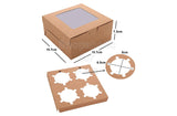 Delish Treats Cupcake Box with Holder (4 Holes) - Pack of 10pcs