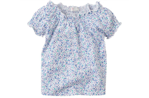 Children's Place Floral Smocked Top Color: Pansy