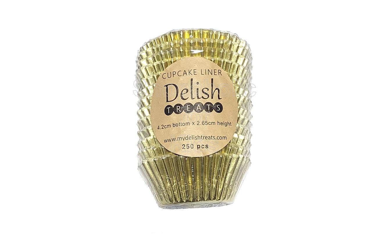 Delish Treats Foil Cupcake Liners 2oz (4cm x 2.5cm) - Pack of 250pcs