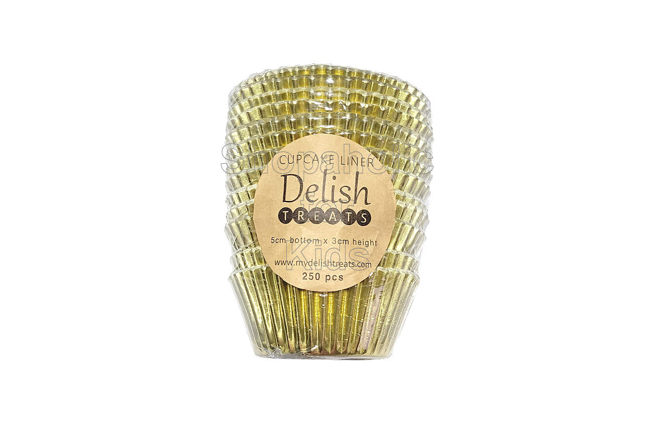 Delish Treats Foil Cupcake Liners 3oz (5cm x 3cm) - Pack of 250pcs