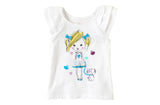 Children's Place Girly Graphic Flutter Tee White - Shopaholic for Kids