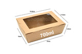 Delish Treats Kraft Food Box with Window (Pack of 20pcs)