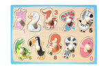 Wooden Peg Puzzles for Kids - Assorted Designs