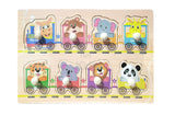 Wooden Peg Puzzles for Kids - Assorted Designs