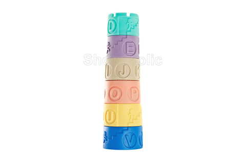 Silicone 3D Stacking Tower (Set of 6pcs)