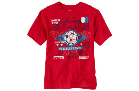 Children's Place Soccer Graphic Top - Hot Chili