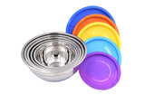 Delish Treats Stainless Steel Mixing Bowls with Lids (5pc Bowl Set) - Shopaholic for Kids