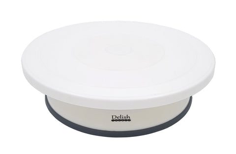 Delish Treats Cake Decorating Turntable with Non-Slip Bottom